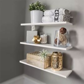 Kit 3 Prateleiras 30cm MDF Sofisticado