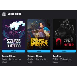 ScourgeBringer, Songs of Silence e Zero Hour - Gratuito - [EPICGAMES]