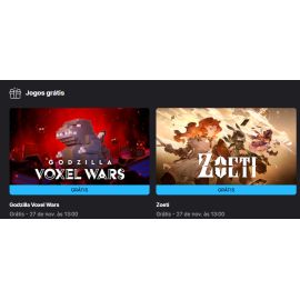 Godzilla Voxel Wars e Zoeti Grátis - [EPICGAMES]