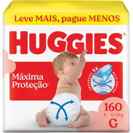 Huggies Fralda Descartável Supreme Care, Tamanho G, com Tecnologia Xtra-Flex 160 Unidades - [RECORRÊNCIA]