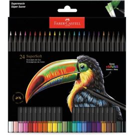 Lápis De Cor, Faber-Castell, Ecolápis Supersoft, 210724, 24 cores
