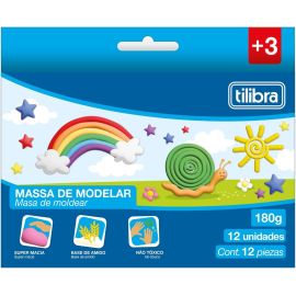 Tilibra - Massa para Modelar Macia 180g 12 Cores Académie