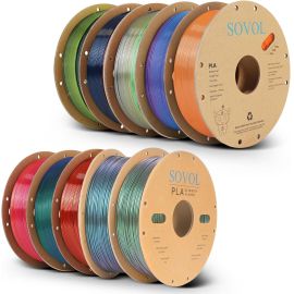 Sovol Kit de filamento PLA de seda de 10 kg, PLA de coextrusão de duas cores e cores triplas, filamento de impressora 3D - [INTERNACIONAL - IMPOSTO INCLUSO]