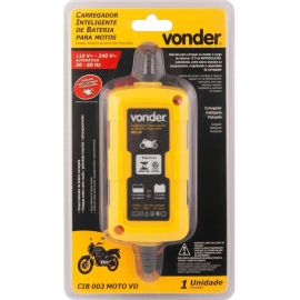 Carregador Inteligente de Bateria Para Moto, 127 V~ - 220 V~, CIB 003, Vonder