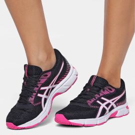 Tênis Asics Gel-Impression 11 Feminino - Preto+Pink - [PIX]