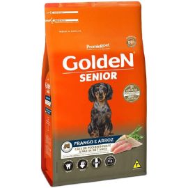Ração Golden Fórmula Mini Bits Senior para Cães Adultos de Pequeno Porte Sabor Frango e Arroz, 10,1kg