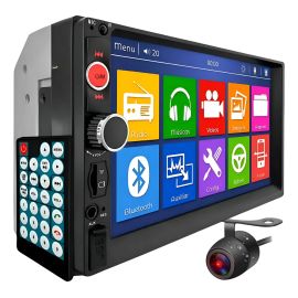 Kit Central Multimídia Dvd 2 Din Universal Mp5 Câmera De Ré Black