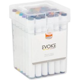 BRW Pincel Marcador Artistico Evoke Dual Marker 36 Cores