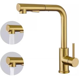 YESOP Torneira Cozinha Gourmet Com Extensor Ducha Inox304 Dourado - [PIX]