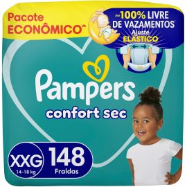 Fralda Pampers Confort Sec Tamanho XXG 148 Unidades - [RECORRÊNCIA]