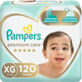 Fralda Descartável Pampers Premium Care – Tamanho XG, 120 Unidades - [RECORRÊNCIA]