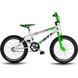 Bicicleta Aro 20 BMX aero cross infantil GT Sprint Cross R20 Freio V-Brake Branco e Verde - [PIX]