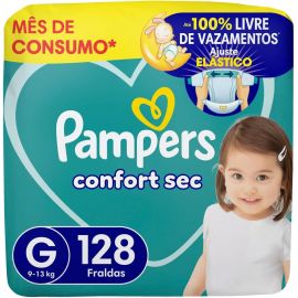 Fralda Pampers Confort Sec Tamanho G 128 Unidades - [RECORRÊNCIA]