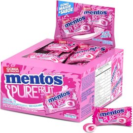 Gomas de Mascar, Mentos, Pure Fruit, Sem Açúcar, Sabor Tutti-Frutti - Monopeça | 60 Unidades