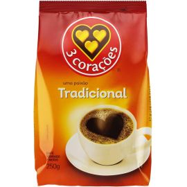 3 Corações Café Torrado E Moído Tradicional Pacote 250G - [RECORRÊNCIA]