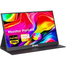 Monitor Portátil Gamer Bettdow 15.6 Full HD 60Hz IPS Compatível 4K Preto - [PIX]