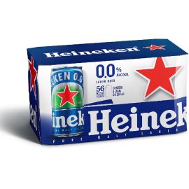 Heineken Cerveja Lager, Sem Alcool Lata 269ml, Pack 8 Unidades