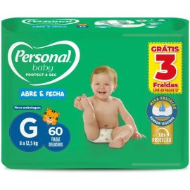 Personal Fralda Baby Protect&amp;Sec G, Leve 60 Pague 57 Unidades - [RECORRÊNCIA]
