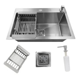 Cuba Cozinha Gourmet Quadrada Aço Inox 304 Escovada 60x40cm com Acessórios Stillus Home - [PIX]