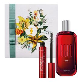 Presente Dia Das Mães Red: Egeo Colônia 90ml + Máscara De Cílios Make B. 10g