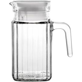 LYOR - Jarra Porta de Geladeira de Vidro com Tampa em Plástico Branca 650ml