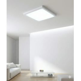 Kit 10 Plafon Quadrado Sobrepor Lampada Led Luz Fria 25w 24w