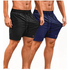 Kit 2 Shorts Bermuda Tactel Elástico Sandrini Academia Sport