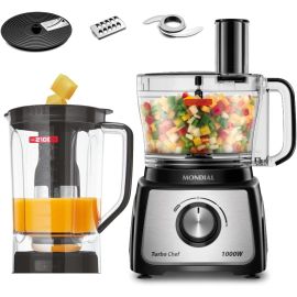 MONDIAL Multiprocessador Turbo Chef 5 em 1, Preto, 1000W, 110V - MPN-01-B