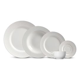 Aparelho De Jantar 30 Peças Split White Alleanza Cerâmica Cor Branco