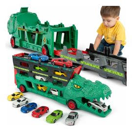 Lançador Dino Truck Super Carrinhos Caminhão Cegonha Pista - [PIX]