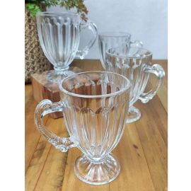Jogo 6 Xícaras De Cristal Para Chá 200ml Renaissance Lyor