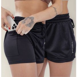 Kit 2 Shorts Duplo 2 Em 1 Fitness Feminino Look Academia