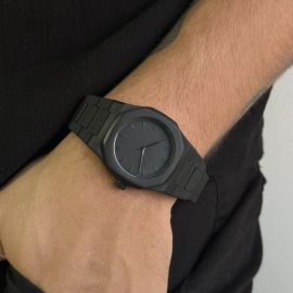 Relogio Masculino Minimalista All Black Chanfrado