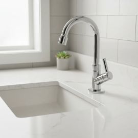 Torneira Lavatório Banheiro Bica Móvel Abs ¼ V. C-72 (1095)