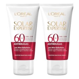 Kit Loreal Paris Protetor Solar Facial Antirrugas Fps60 40g Todo Tipo De Pele Dia/noite