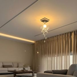Lustre Cristal Acrílico Quarto Apartamento Vai Montado