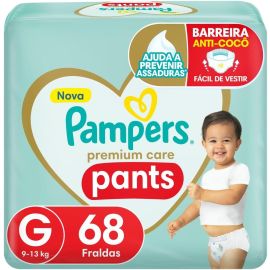Fralda Pampers Premium Care Pants Tamanho G, Fácil de Vestir, 68 Unidades - [RECORRÊNCIA]