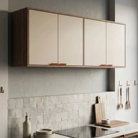 Armário Suspenso Aéreo Para Cozinha 4 Portas Off White - [PIX]