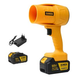 Soprador De Folhas Elétrico Turbo 1.050w Portátil 88v Super Potente 5700 Rpm Bateria Bivolt Sem Fio - Dewen