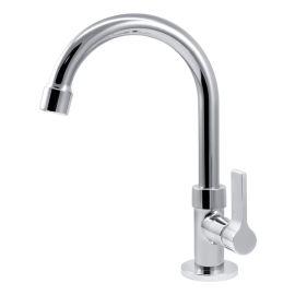 Torneira Lavatorio Lavabo Banheiro Luxo Bica Alta Cromada 1/4 De Volta Balencia