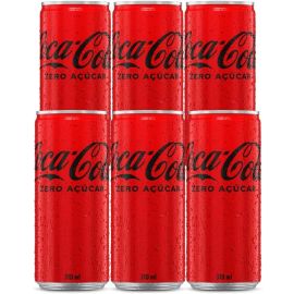 Pack de Coca Cola Sem Açúcar Lata 310ml 6 unidades