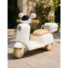 Moto Lambreta Elétrica Infantil Rosa Luz Led Bivolt Música Branca 127/220v Scooter Vespa Passeio