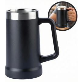 Caneca Térmica Sayonara de Aço Inox 720 ml, Com Alça, Parede Dupla e Ideal Para Cerveja e Chopp