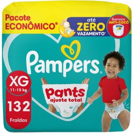 Fralda Pampers Pants Ajuste Total Tamanho XG, Fácil de Vestir, 132 Unidades - [RECORRÊNCIA]