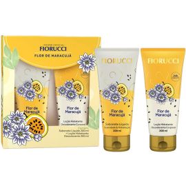 FIORUCCI Kit Sabonete Líquido 200ml + Loção Hid. 200ml FLOR DE MARACUJA