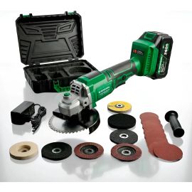 Esmerilhadeira Angular Several Importados Lixadeira Potente Corte Fácil 21v Bateria Ferramenta Completa Verde