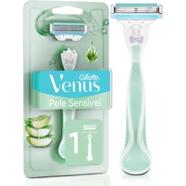 Gillette Venus Pele Sensível Aparelho de Depilar Recarregável com Aloe Vera, 1 Unidade