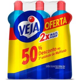 Limpador Multiuso Veja Gold Original com 3 unidades de 500ml - [RECORRÊNCIA]