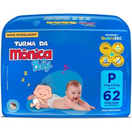 Fralda Turma da Mônica Baby Mega P 62 Unidades - [RECORRÊNCIA]