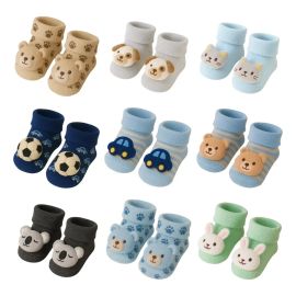 Kit 03 Pares Meia Bebê Bichinho Infantil Inverno Pelúcia 3 D